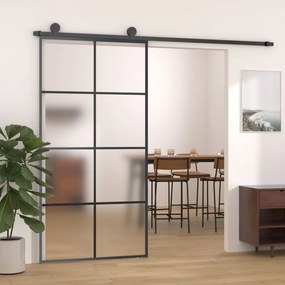 Posuvné dvere hliník a sklo ESG 102,5x205 cm čierne