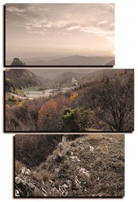 Obraz na plátne - Jesenná krajina pri západe slnka, Slovensko, Vrsatec - obdĺžnik 7260FD (105x70 cm)
