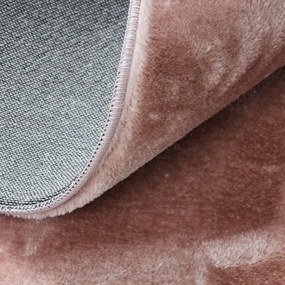 Dywany Łuszczów, Kusový koberec Visco Rabbit Pink 8 kruh, 120x120 (priemer) kruh, ružová, detská izba