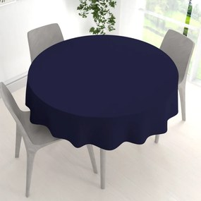 Biante Dekoračný okrúhly obrus Rongo RG-079 Námornícka modrá Ø 100 cm