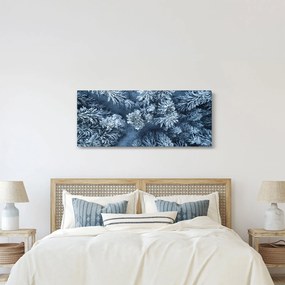Obraz - Zasnežený les (120x50 cm)