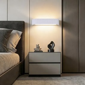 Brilagi - LED stmievateľné nástenné svietidlo FALCON MODERN LED/14W/230V 40 cm biele + diaľkový ovládač
