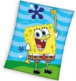 Coral fleece deka SpongeBob - gramáž 240 g/m² - 130 x 170 cm