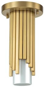 Elstead MARVELE-MP-AB-OPAL - Stropný luster na tyči MARVELE 1xE14/40W/230V zlatý