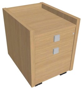 Mobilný kontajner Verno 47 x 60 cm, 2 zásuvky, dub svetlý