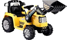 LEAN CARS Elektrický traktor s bagrom na batérie ZP1005 pre deti žltý