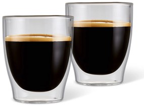 2 dvojstenné poháre na espresso
