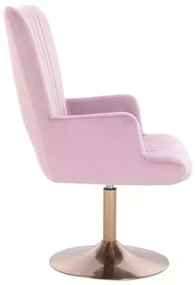 LuxuryForm DESIGN Kreslo AMADEO VELUR na zlatom tanieri - levanduľa