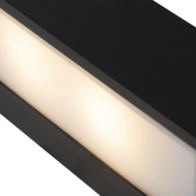 Dizajnová obdĺžniková nástenná lampa čierna 25 cm - Houx