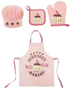 Bavlnená detská kuchynská súprava 4 ks Cupcakes - Tiseco Home Studio