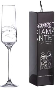 Diamante Spiral Swarovski poháre na sekt 190 ml