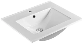 Mereo Mereo, Mailo, kúpeľňová skrinka s keramickým umývadlom 61 cm, chrómové madlo, MER-CN530