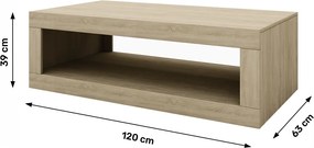 Konferenčný stolík, dub sonoma, MYSTIE