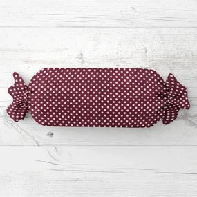 Biante Vankúš valec bonbon Sandra SA-339 Biele bodky na tmavo červenom 15x80 cm