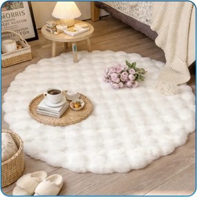 Koberec Rabbit Bubble biely kruh