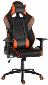 Herná stolička RACING ZK-026 — PU koža, čierna / oranžová, nosnosť 130 kg