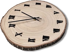 Nástenné hodiny z prierezu kmeňa | KORO: Amber - 3072 26-29 cm 4812-115559 KOR005