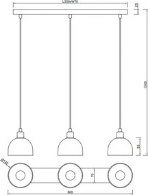 Závesné stropné osvetlenie Molly, matný nikel/biele sklo