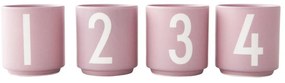 Porcelánové svietniky v súprave 4 ks Mini - Design Letters