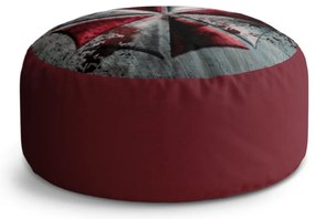 Taburet Circle Resident Evil Umbrella Co. Steel, červená / sivá