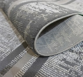Koberec Allianz 6303 GREY – sivý obdĺžnikový koberec so vzorom Rozmer: 80x150 cm