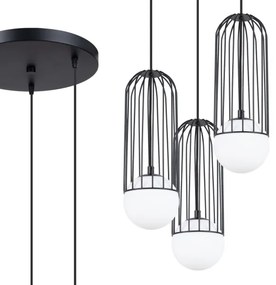 Sollux SL.1336 - Luster na lanku BRINA 3xG9/8W/230V čierna