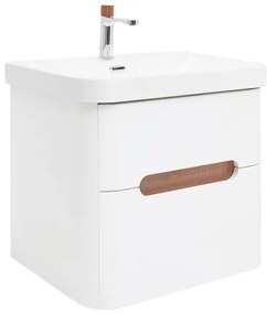 Kúpeľňová skrinka s umývadlom a batériou SAT Fusion 57,5x53x45 cm biela matná SATFUSION260WUBA, 1 ks