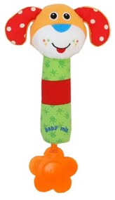 Detská pískacia plyšová hračka s hrkálkou psík