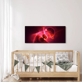 Moderný obraz ružovej abstrakcie (120x50 cm)