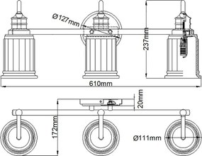 Quoizel QZ-SWELL3-PC-BATH-LED Kúpeľňové nástenné svietidlo SWELL 3xG9/3W/230V IP44 chróm