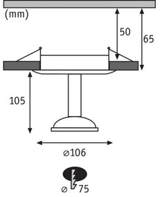 Paulmann 93591 - LED/2,5W Stropné svietidlo GLINT 230V