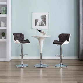 Barové stoličky 2 ks hnedé umelá koža 249686