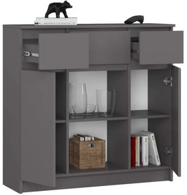 Komoda K100 2D 3SZ 2P sivá