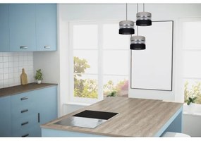 Luster na lanku CORAL 3xE27/60W/230V čierna/šedá/chróm pr. 45 cm
