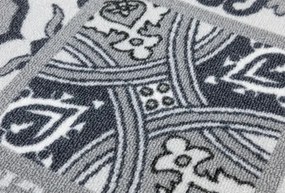 Protišmykový behúň Patchwork - sivý