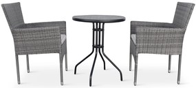 Balkónový set Nina + 2x ratanové kreslo Bali PREMIUM