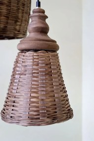 Prírodné antik závesné svetlo s bambusovým tienidlom Lamp Bamboo - Ø41*52cm/ E27/ 40W
