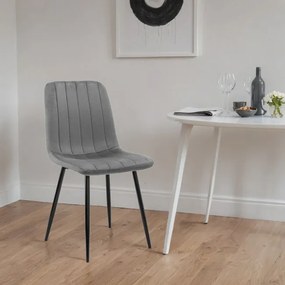 Jedálenská stolička FRESNO VELVET grafitová