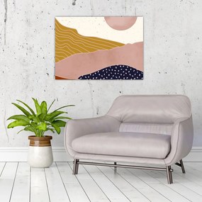 Sklenený obraz - Východ slnka (70x50 cm)