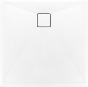 Deante Correo, štvorcová granitová sprchová vanička 80x80x3,5 cm, biela matná, DEA-KQR_A42B
