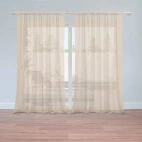 Sablio Záclony Svetlá béžová: 2ks 150x250cm