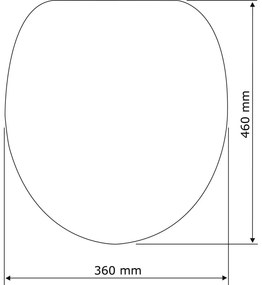 Biele WC sedadlo s jednoduchým zatváraním Wenko Habos, 46 × 36 cm