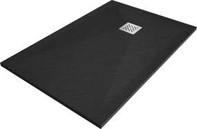 Mexen Stone+ rektangulárny kompozitový sprchovací kút 110 x 80 cm, čierny - 44708011