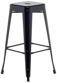 Sada 2 oceľových barových stoličiek 76 cm čierna CABRILLO Beliani