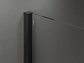 Mexen Velar, sprchový kút s posuvnými dverami 150 x 100 cm, 8mm sklo námraza, čierna matná, 871-150-100-31-70