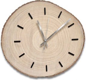 Nástenné hodiny z kmeňu stromu s originálnou kôrou  | KORRO: Amber - 3072 26-29 cm 4815-115591 KOR008