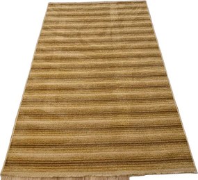 Pruhovaný koberec Saloon GOLD – zlatý, nízky vlas, polyester Rozmer: 60x100 cm