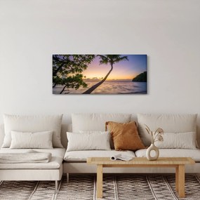 Obraz palmy na pláži (120x50 cm)