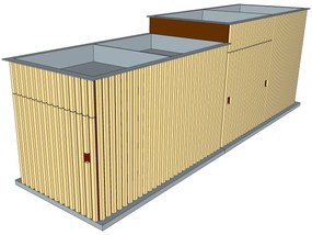 Cyklobox de Luxe 3 – 4 bicykle s veľkým úložiskom (1,1 x 4,3 m)