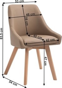 Jedálenská stolička Teza - béžová / buk